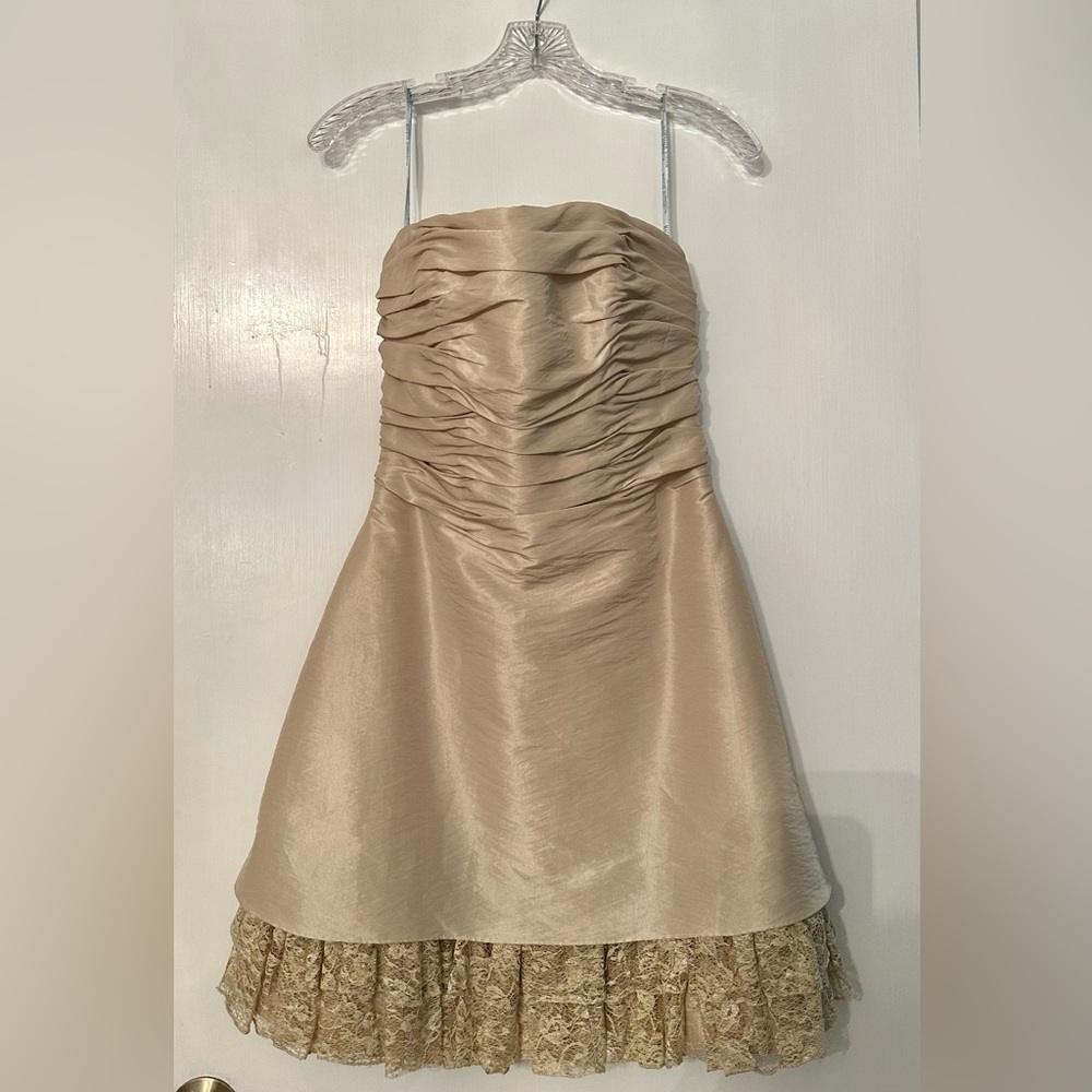 Destinations Maggie Sottero champagne wedding party dress (vintage)